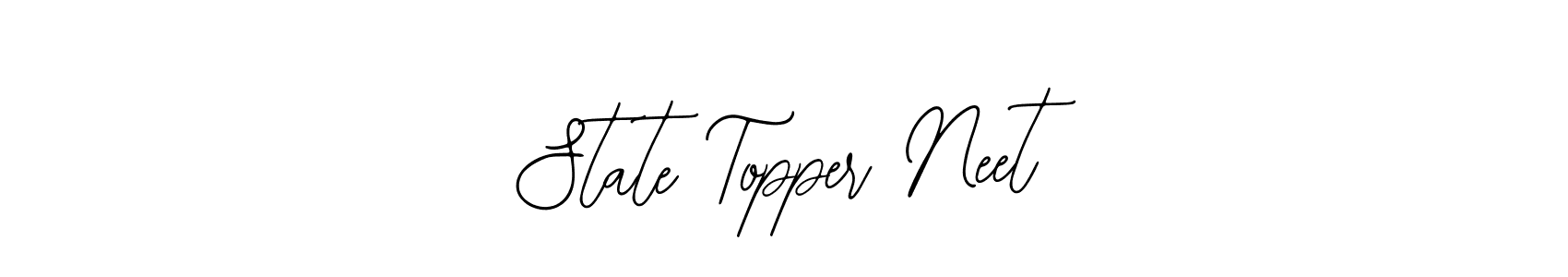 Design your own signature with our free online signature maker. With this signature software, you can create a handwritten (Bearetta-2O07w) signature for name State Topper Neet. State Topper Neet signature style 12 images and pictures png