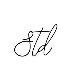You should practise on your own different ways (Bearetta-2O07w) to write your name (Std) in signature. don't let someone else do it for you. Std signature style 12 images and pictures png