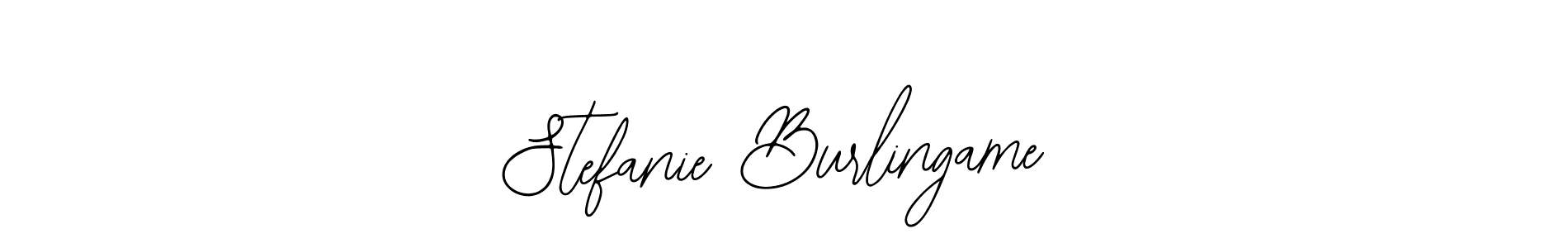 How to make Stefanie Burlingame name signature. Use Bearetta-2O07w style for creating short signs online. This is the latest handwritten sign. Stefanie Burlingame signature style 12 images and pictures png