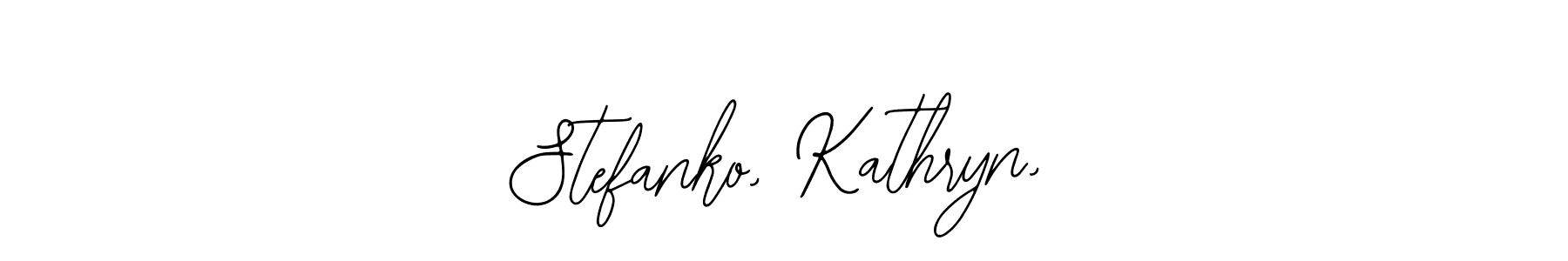 The best way (Bearetta-2O07w) to make a short signature is to pick only two or three words in your name. The name Stefanko, Kathryn, include a total of six letters. For converting this name. Stefanko, Kathryn, signature style 12 images and pictures png