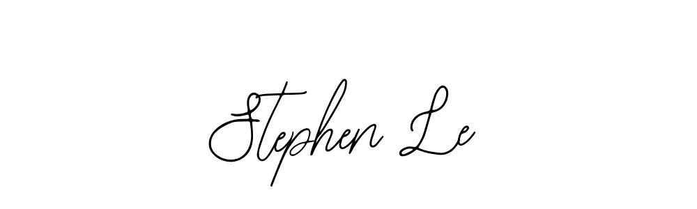 You should practise on your own different ways (Bearetta-2O07w) to write your name (Stephen Le) in signature. don't let someone else do it for you. Stephen Le signature style 12 images and pictures png