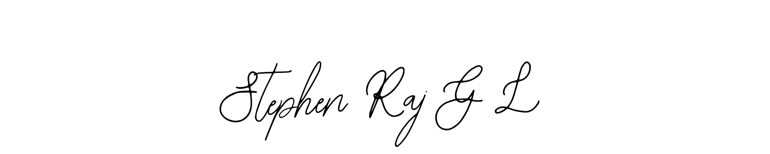 Use a signature maker to create a handwritten signature online. With this signature software, you can design (Bearetta-2O07w) your own signature for name Stephen Raj G L. Stephen Raj G L signature style 12 images and pictures png