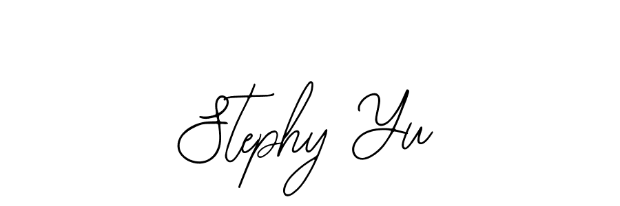 Make a beautiful signature design for name Stephy Yu. With this signature (Bearetta-2O07w) style, you can create a handwritten signature for free. Stephy Yu signature style 12 images and pictures png