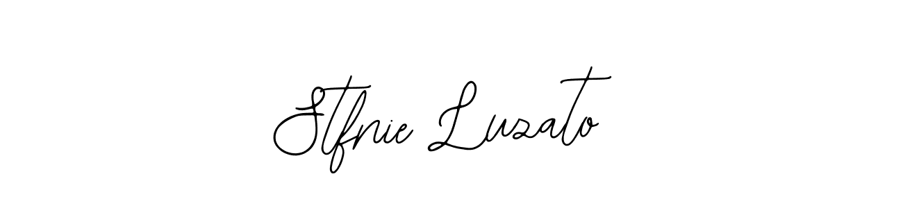 You should practise on your own different ways (Bearetta-2O07w) to write your name (Stfnie Luzato) in signature. don't let someone else do it for you. Stfnie Luzato signature style 12 images and pictures png