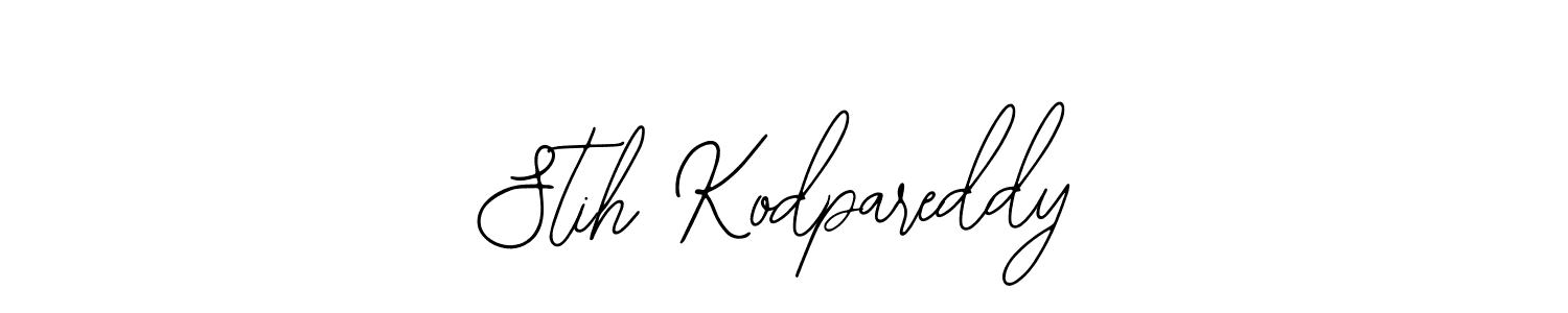 Similarly Bearetta-2O07w is the best handwritten signature design. Signature creator online .You can use it as an online autograph creator for name Stih Kodpareddy. Stih Kodpareddy signature style 12 images and pictures png