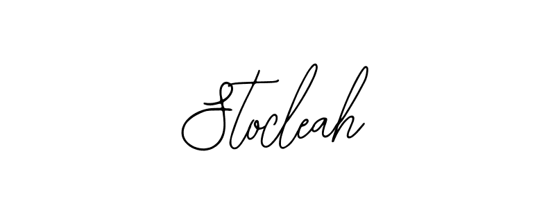 How to make Stocleah name signature. Use Bearetta-2O07w style for creating short signs online. This is the latest handwritten sign. Stocleah signature style 12 images and pictures png