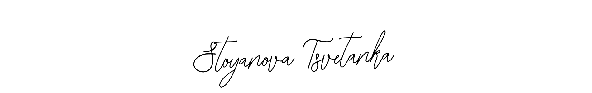 Use a signature maker to create a handwritten signature online. With this signature software, you can design (Bearetta-2O07w) your own signature for name Stoyanova Tsvetanka. Stoyanova Tsvetanka signature style 12 images and pictures png