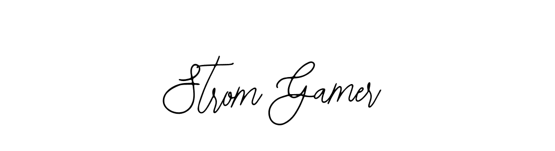 Make a beautiful signature design for name Strom Gamer. With this signature (Bearetta-2O07w) style, you can create a handwritten signature for free. Strom Gamer signature style 12 images and pictures png