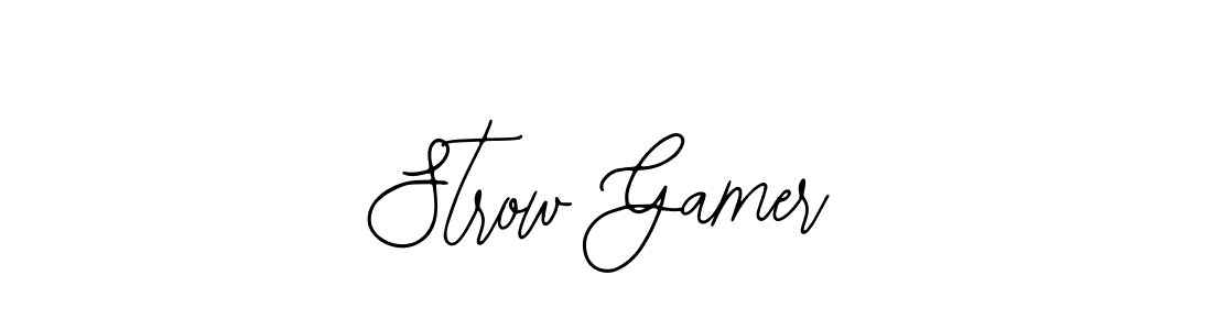 How to make Strow Gamer name signature. Use Bearetta-2O07w style for creating short signs online. This is the latest handwritten sign. Strow Gamer signature style 12 images and pictures png