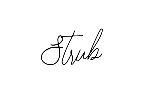How to make Strub name signature. Use Bearetta-2O07w style for creating short signs online. This is the latest handwritten sign. Strub signature style 12 images and pictures png