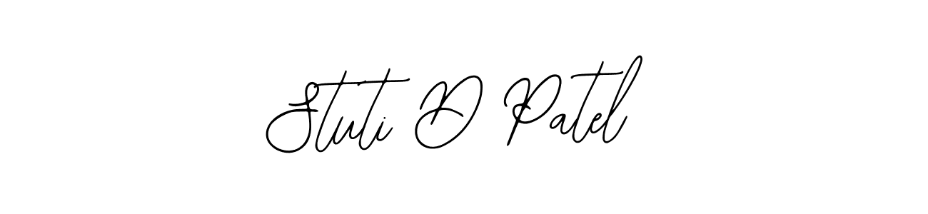You should practise on your own different ways (Bearetta-2O07w) to write your name (Stuti D Patel) in signature. don't let someone else do it for you. Stuti D Patel signature style 12 images and pictures png
