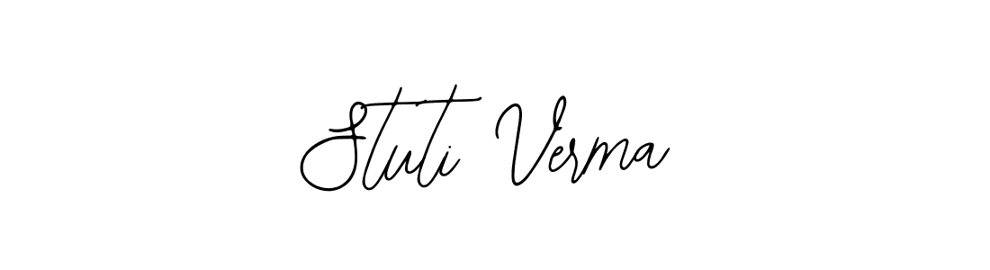 How to make Stuti Verma name signature. Use Bearetta-2O07w style for creating short signs online. This is the latest handwritten sign. Stuti Verma signature style 12 images and pictures png