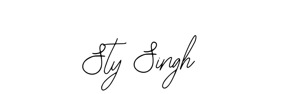 if you are searching for the best signature style for your name Sty Singh. so please give up your signature search. here we have designed multiple signature styles  using Bearetta-2O07w. Sty Singh signature style 12 images and pictures png