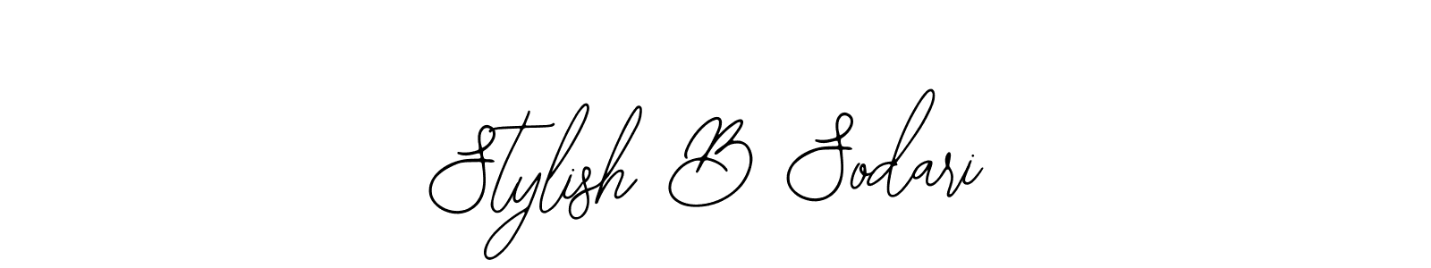 Use a signature maker to create a handwritten signature online. With this signature software, you can design (Bearetta-2O07w) your own signature for name Stylish B Sodari. Stylish B Sodari signature style 12 images and pictures png