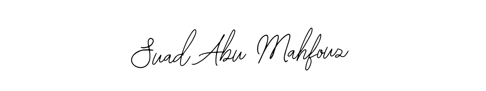 Bearetta-2O07w is a professional signature style that is perfect for those who want to add a touch of class to their signature. It is also a great choice for those who want to make their signature more unique. Get Suad Abu Mahfouz name to fancy signature for free. Suad Abu Mahfouz signature style 12 images and pictures png