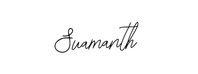 if you are searching for the best signature style for your name Suamanth. so please give up your signature search. here we have designed multiple signature styles  using Bearetta-2O07w. Suamanth signature style 12 images and pictures png