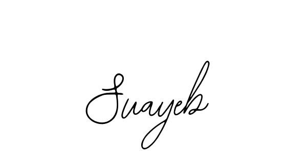 You should practise on your own different ways (Bearetta-2O07w) to write your name (Suayeb) in signature. don't let someone else do it for you. Suayeb signature style 12 images and pictures png