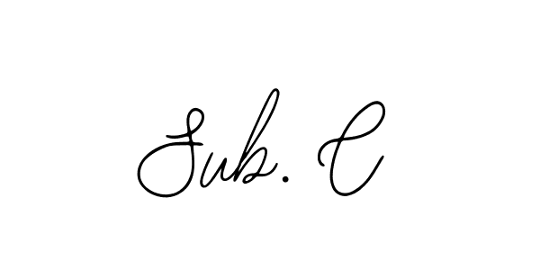 Design your own signature with our free online signature maker. With this signature software, you can create a handwritten (Bearetta-2O07w) signature for name Sub. C. Sub. C signature style 12 images and pictures png