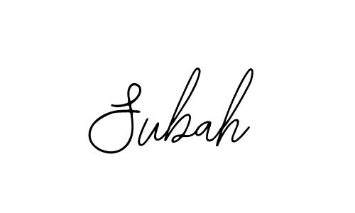 How to make Subah name signature. Use Bearetta-2O07w style for creating short signs online. This is the latest handwritten sign. Subah signature style 12 images and pictures png