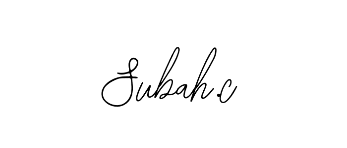 Design your own signature with our free online signature maker. With this signature software, you can create a handwritten (Bearetta-2O07w) signature for name Subah.c. Subah.c signature style 12 images and pictures png