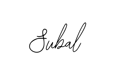 How to make Subal name signature. Use Bearetta-2O07w style for creating short signs online. This is the latest handwritten sign. Subal signature style 12 images and pictures png