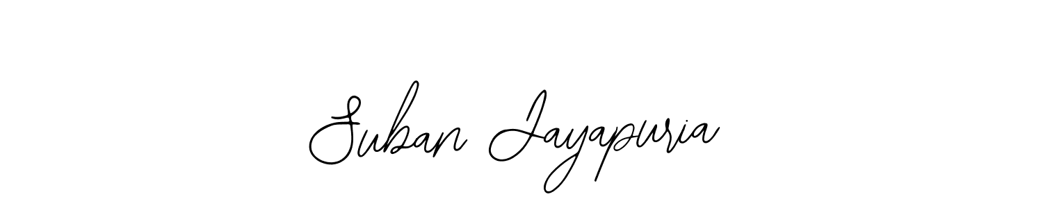 Make a beautiful signature design for name Suban Jayapuria. With this signature (Bearetta-2O07w) style, you can create a handwritten signature for free. Suban Jayapuria signature style 12 images and pictures png