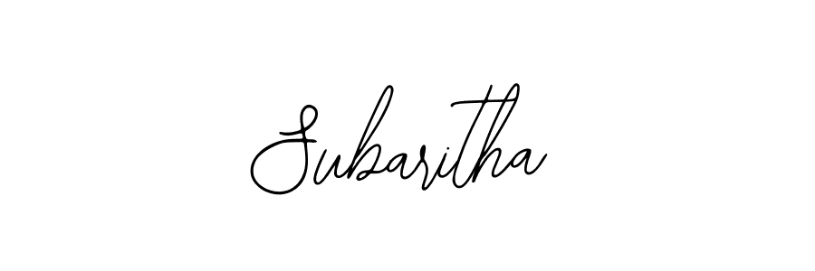 Use a signature maker to create a handwritten signature online. With this signature software, you can design (Bearetta-2O07w) your own signature for name Subaritha. Subaritha signature style 12 images and pictures png