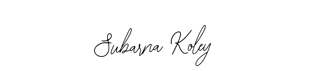 How to make Subarna Koley name signature. Use Bearetta-2O07w style for creating short signs online. This is the latest handwritten sign. Subarna Koley signature style 12 images and pictures png