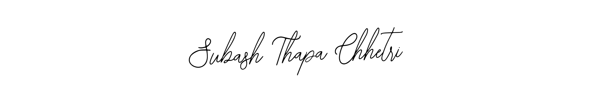 How to make Subash Thapa Chhetri name signature. Use Bearetta-2O07w style for creating short signs online. This is the latest handwritten sign. Subash Thapa Chhetri signature style 12 images and pictures png