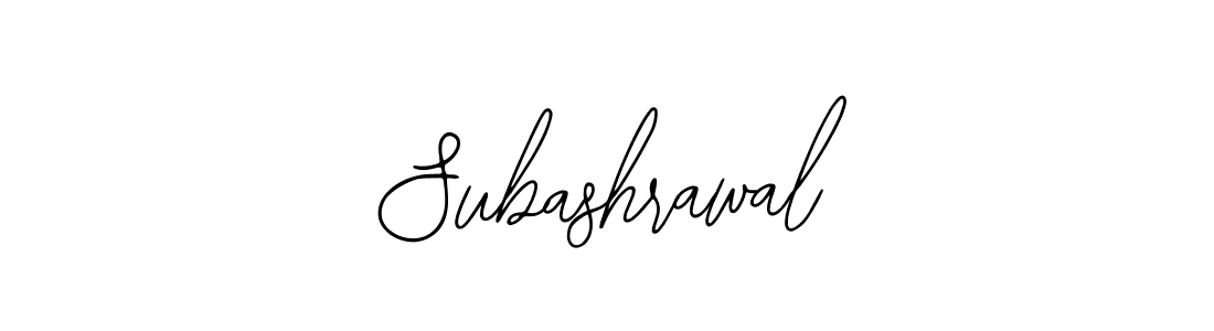 How to make Subashrawal name signature. Use Bearetta-2O07w style for creating short signs online. This is the latest handwritten sign. Subashrawal signature style 12 images and pictures png