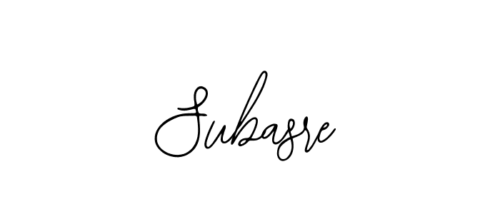Design your own signature with our free online signature maker. With this signature software, you can create a handwritten (Bearetta-2O07w) signature for name Subasre. Subasre signature style 12 images and pictures png