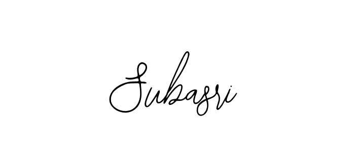 Design your own signature with our free online signature maker. With this signature software, you can create a handwritten (Bearetta-2O07w) signature for name Subasri. Subasri signature style 12 images and pictures png