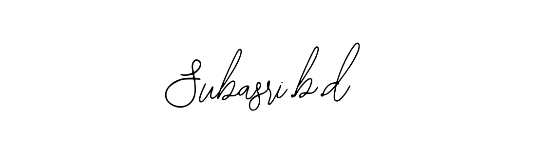 if you are searching for the best signature style for your name Subasri.b.d. so please give up your signature search. here we have designed multiple signature styles  using Bearetta-2O07w. Subasri.b.d signature style 12 images and pictures png