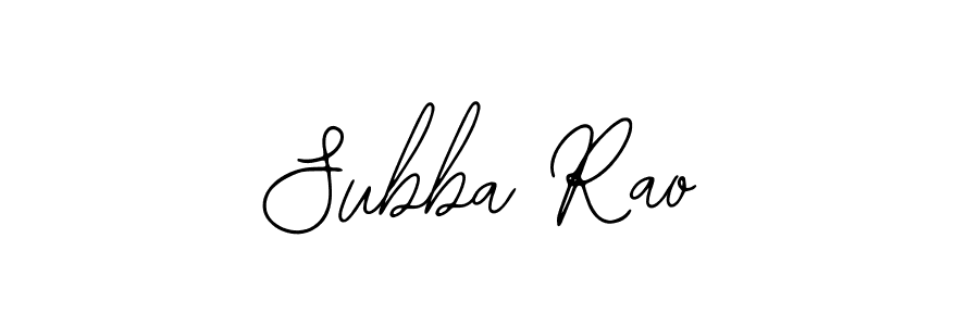 You should practise on your own different ways (Bearetta-2O07w) to write your name (Subba Rao) in signature. don't let someone else do it for you. Subba Rao signature style 12 images and pictures png