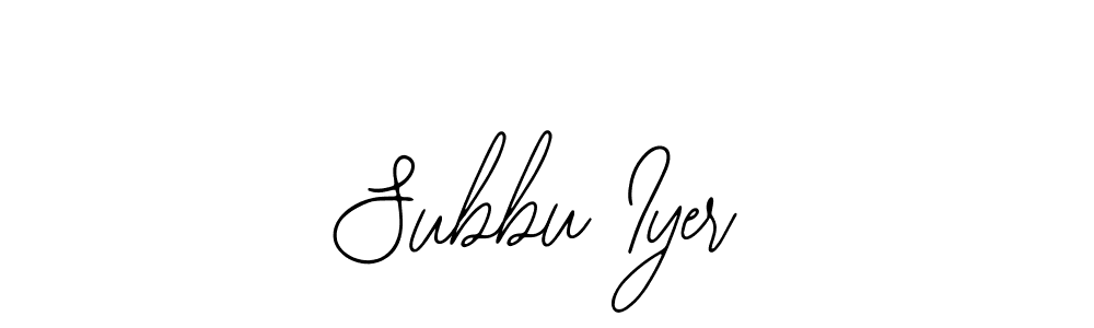Also we have Subbu Iyer name is the best signature style. Create professional handwritten signature collection using Bearetta-2O07w autograph style. Subbu Iyer signature style 12 images and pictures png