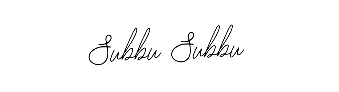 How to make Subbu Subbu name signature. Use Bearetta-2O07w style for creating short signs online. This is the latest handwritten sign. Subbu Subbu signature style 12 images and pictures png