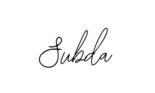 How to make Subda name signature. Use Bearetta-2O07w style for creating short signs online. This is the latest handwritten sign. Subda signature style 12 images and pictures png