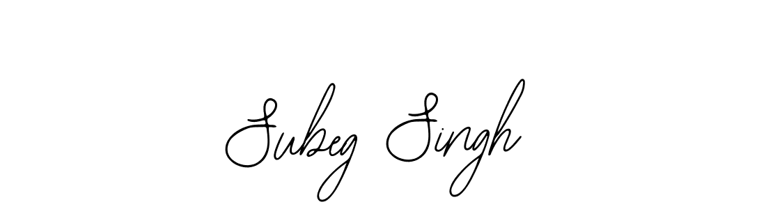 Make a beautiful signature design for name Subeg Singh. With this signature (Bearetta-2O07w) style, you can create a handwritten signature for free. Subeg Singh signature style 12 images and pictures png