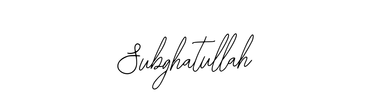 Similarly Bearetta-2O07w is the best handwritten signature design. Signature creator online .You can use it as an online autograph creator for name Subghatullah. Subghatullah signature style 12 images and pictures png