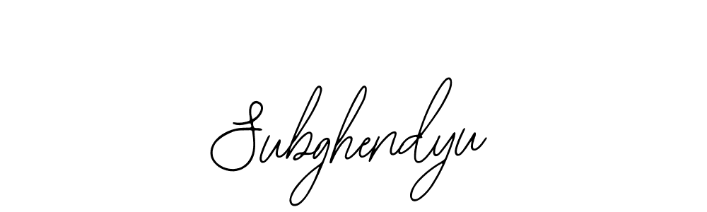 How to make Subghendyu signature? Bearetta-2O07w is a professional autograph style. Create handwritten signature for Subghendyu name. Subghendyu signature style 12 images and pictures png