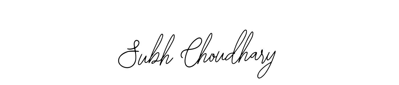 How to make Subh Choudhary signature? Bearetta-2O07w is a professional autograph style. Create handwritten signature for Subh Choudhary name. Subh Choudhary signature style 12 images and pictures png