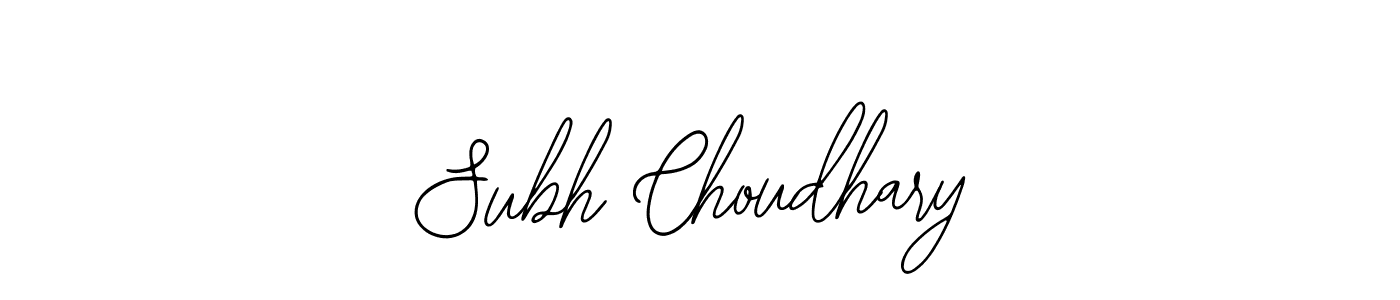 Also You can easily find your signature by using the search form. We will create Subh Choudhary name handwritten signature images for you free of cost using Bearetta-2O07w sign style. Subh Choudhary signature style 12 images and pictures png