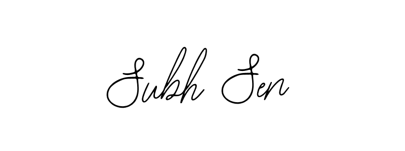 Make a beautiful signature design for name Subh Sen. Use this online signature maker to create a handwritten signature for free. Subh Sen signature style 12 images and pictures png