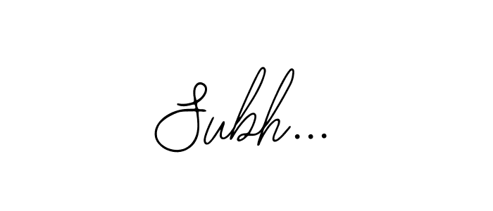 Design your own signature with our free online signature maker. With this signature software, you can create a handwritten (Bearetta-2O07w) signature for name Subh.... Subh... signature style 12 images and pictures png