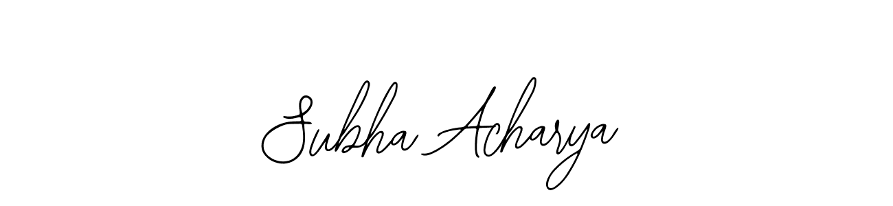 How to make Subha Acharya signature? Bearetta-2O07w is a professional autograph style. Create handwritten signature for Subha Acharya name. Subha Acharya signature style 12 images and pictures png