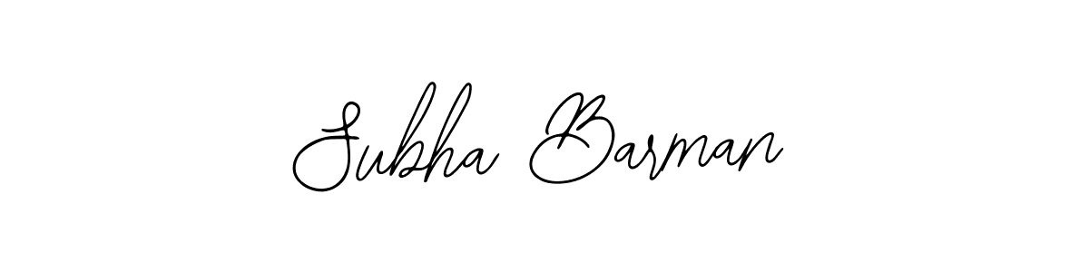 You should practise on your own different ways (Bearetta-2O07w) to write your name (Subha Barman) in signature. don't let someone else do it for you. Subha Barman signature style 12 images and pictures png
