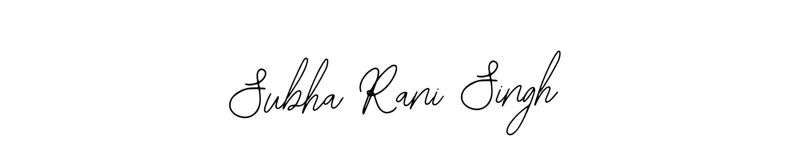 Subha Rani Singh stylish signature style. Best Handwritten Sign (Bearetta-2O07w) for my name. Handwritten Signature Collection Ideas for my name Subha Rani Singh. Subha Rani Singh signature style 12 images and pictures png