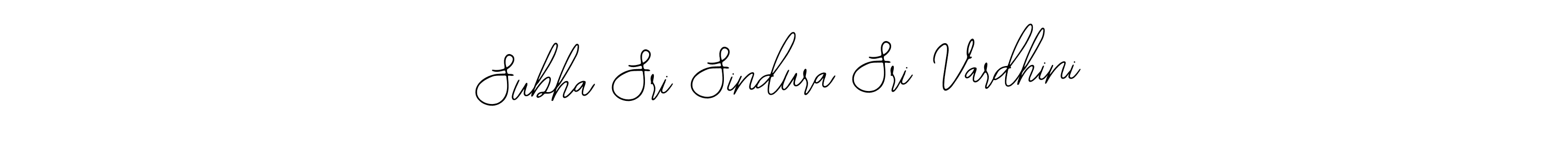 It looks lik you need a new signature style for name Subha Sri Sindura Sri Vardhini. Design unique handwritten (Bearetta-2O07w) signature with our free signature maker in just a few clicks. Subha Sri Sindura Sri Vardhini signature style 12 images and pictures png