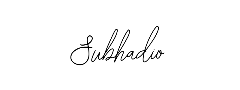 The best way (Bearetta-2O07w) to make a short signature is to pick only two or three words in your name. The name Subhadio include a total of six letters. For converting this name. Subhadio signature style 12 images and pictures png