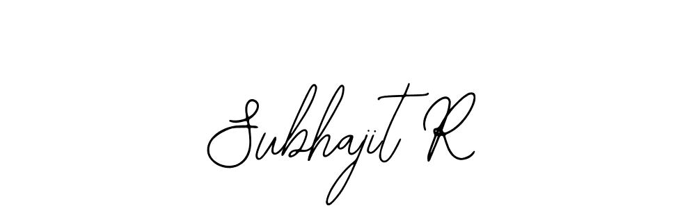 The best way (Bearetta-2O07w) to make a short signature is to pick only two or three words in your name. The name Subhajit R include a total of six letters. For converting this name. Subhajit R signature style 12 images and pictures png